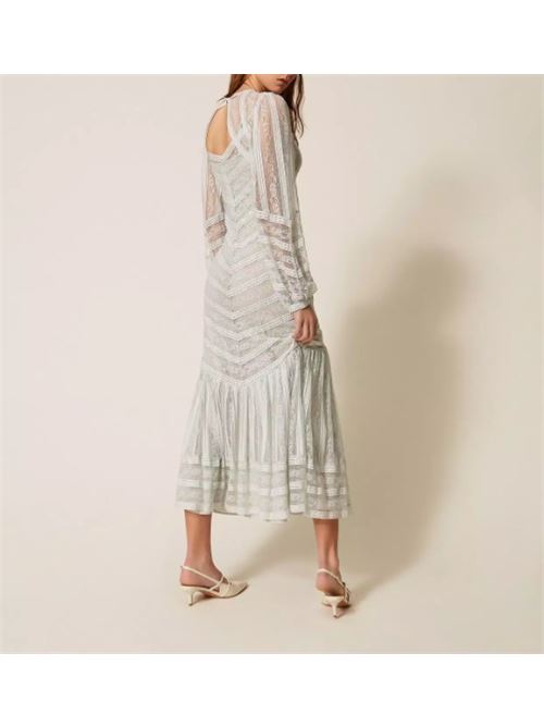 Abito lungo in pizzo a righe TWINSET | 261TP2542.13162